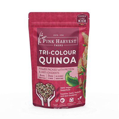 Pink Harvest Farms Tri-Colour Quinoa Pouch, 350 Gm