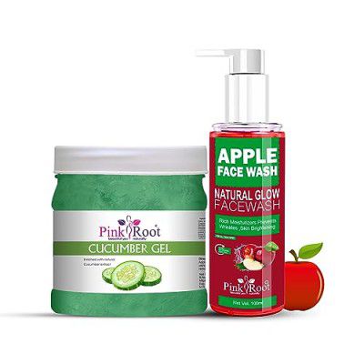 Pink Root Apple Oil Balancing Face Wash 100ml with Cucumber Gel Enriched with natural Cucumber extract 500gm