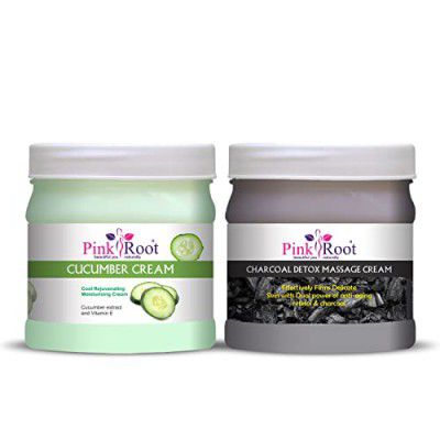 Pink Root Cucumber Cream 500gm with Charcoal Cream 500gm