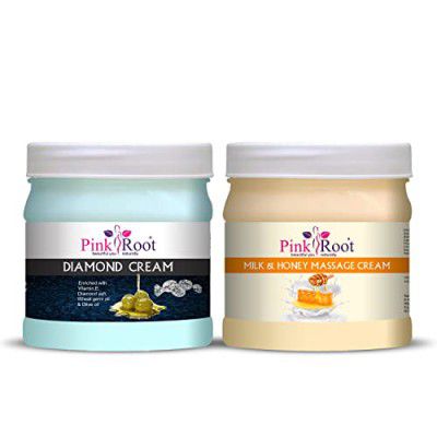 Pink Root Diamond Cream with Milk & Honey Massage Cream 500ml