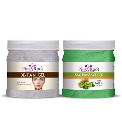 Pink Root Kiwi Massage Gel 500ml with De-Tan Gel 500ml