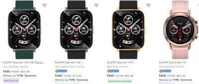 Loot - Playfit BT Calling Smartwatches @ ₹499