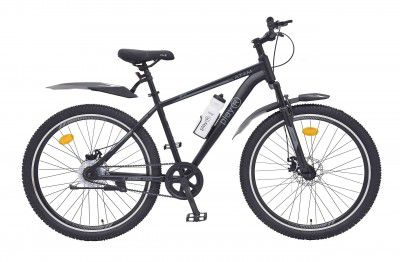 playR Atom 27.5 Inch - Alloy Single Speed - Front Wheel Shock Abs - Front and Rear Disc Brake - Feather Black