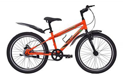 playR BFF 24 Inch Cycle - Single Speed - Rigid - Front V Brake Rear Disc Brake - Fluorescent Orange