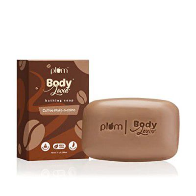 Plum BodyLovin' Coffee Wake-a-ccino Bathing Soap | All Skin Types | Coffee Fragrance | Non-Drying | Sulphate-Free | 100% Vegan