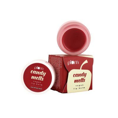 Plum Candy Melts Vegan Lip Balm | Red Velvet Love | With Natural UV Protection | Lip Care