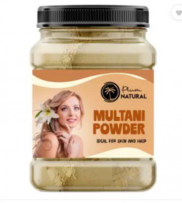 Plum Natural Natural & Pure Multani Mitti Powder For Natural Soft,Pimple Free Skin Face Pack  (400 g)