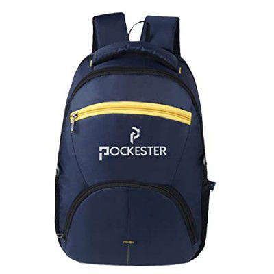 Pockester Large 30 L Laptop/Office/College/School/Travel Unisex Backpack (Compatible with 15.6 inch laptop) (Navy Blue)