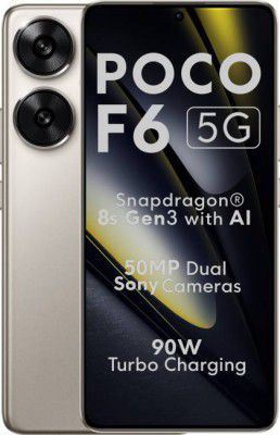 POCO F6 5G (Titanium, 256 GB)  (8 GB RAM)