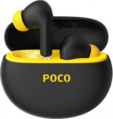 POCO Pods with 30 Hour Playback, 12mm Drivers, 60ms Latency, Fast Charging & ENC Bluetooth Headset  (Midnight Groove, True Wireless)