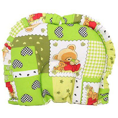 Pokory Cotton New Born Baby Head Shaping Soft Fabric Big Pillow Assorted Multi (0-9 Months Age Group) Pack of 1