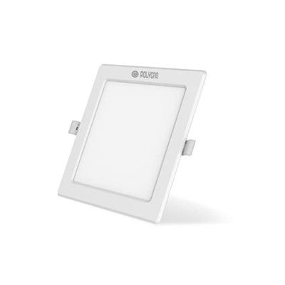 Polycab 12W LED Panel Light Scintillate Edge Slim Square Smart Offers Bright Lumination Long Lifespan No Harmful Radiation (Warm White, 3000K, 1 PC, Cut Out: 5.9 inches)