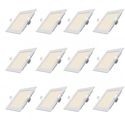 Polycab 3W LED Panel Light Scintillate Edge Slim Square Smart Offers Bright Lumination Long Lifespan No Harmful Radiation (Neutral White, 4000K, 12 PCS, Cut Out: 2.55 inches)