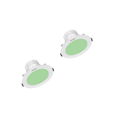 Polycab 5 Watt LED Down Blue Light Scintillate Integral Slim Round Smart Panel Offers Bright Lumination Long Lifespan No Harmful Radiation (?Green, 2 PCS, Cut Out: 3.14 inches)