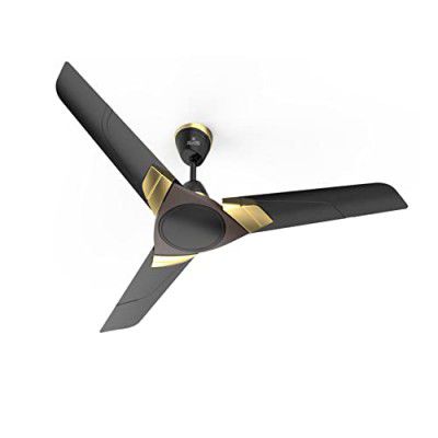 Polycab Aereo plus 1200 mm High Speed 1 Star Rated 52 Watt Ceiling Fan  (Matt Black Choclate Gold)