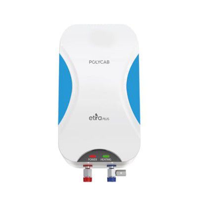 Polycab Etira Plus 3 litre Geyser, Electric 3KW Instant Water Heater for Home- Kitchen, Bathroom (White)