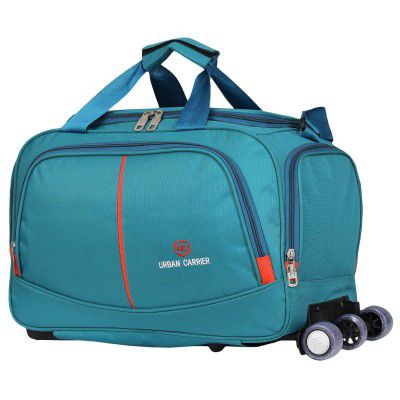 Polyster 56 litres Waterproof Strolley Duffle Bags for Travel - 3 Wheels Support Extra - Luggage Bag