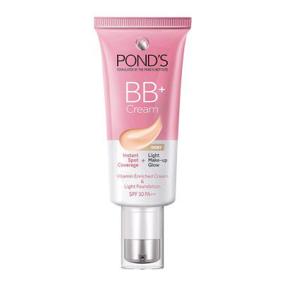 PONDS BB+ Cream, Instant Spot Coverage + Light Make-up Glow, Ivory 30g