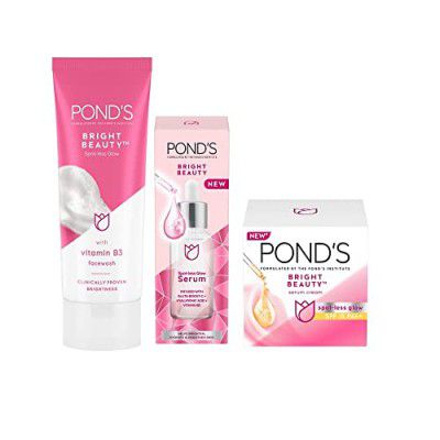 Pond's Bright Beauty Regime combo for nourished |Facewash, Serum, Day Cream