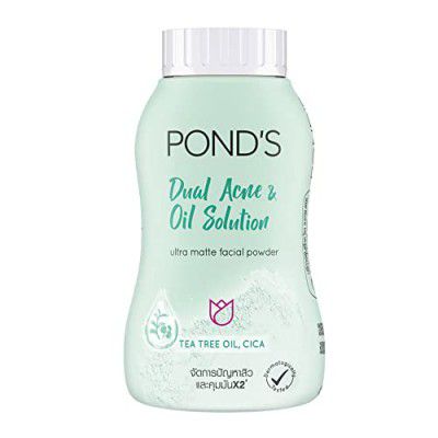 POND'S Dual Acne & Oil Solution Ultra Matte Facial Powder 50 gm (Tea Tree Oil, CICA)