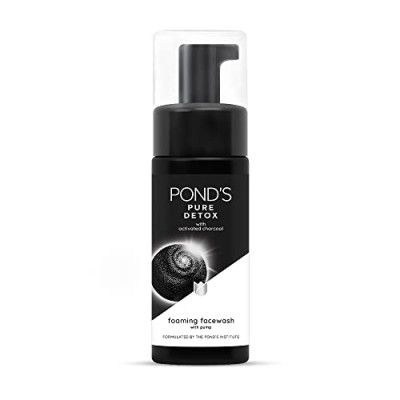 Pond's Pure Detox Foaming Pump Facewash for with Activated Charcoal, 150 ml