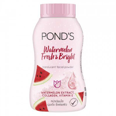 POND'S Watermelon Fresh & Bright Translucent Facial Powder For All Skin Types, 50 Gm, Rose