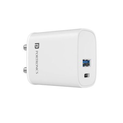 Portronics Adapto 30 30W Dual Output (Type C + USB A)