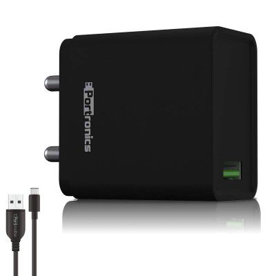 Portronics Adapto ONE POR-1103 3A Fast Charging Adapter with 1M Type-C Cable 