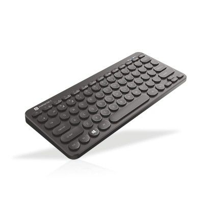 Portronics Bubble Multimedia Wireless Keyboard 2.4 GHz & Bluetooth 5.0 Connectivity, Noiseless Experience, Compact Size, Shortcut Keys Function(Black)