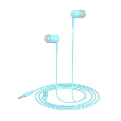 Portronics Conch 50 in-Ear Wired Earphone with Mic, 3.5mm Audio Jack(Light Blue)