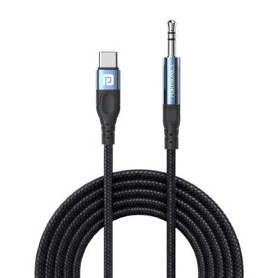 Portronics iKonnect C MAX USB C to 3.5mm Audio Adapter Hi-Fi Stereo Type C to Aux Headphone Male Cord Car Auxiliary Cable Compatible with iPhone 15 Pro Max/15 Pro/15 Plus -1 mtr Length (Black)