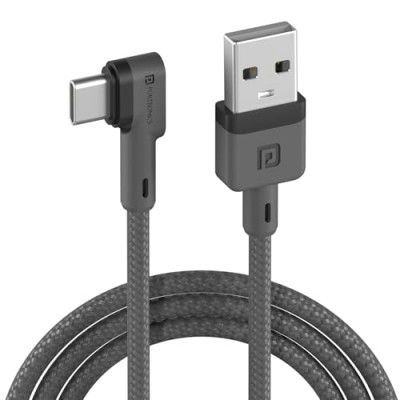 Portronics Konnect L POR-1081 Fast Charging 3A Type-C Cable 1.2Meter with Charge & Sync Function for All Type-C Devices (Grey)