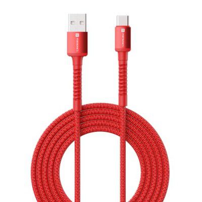 Portronics Konnect X Unbreakable Nylon Braided USB A to Type C Cable