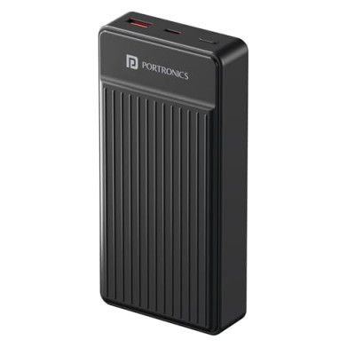 Portronics Luxcell B 20K Advanced 20000 mAh Power Bank 22.5W Max Output (Black)