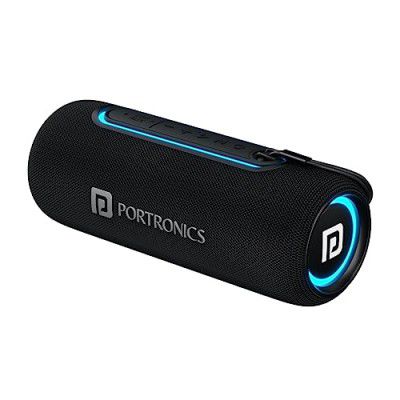 Portronics Resound 2 15W HD Sound Portable Wireless Bluetooth Speaker, Bluetooth v5.3, IPX5 Water Resistant, Type C Charging Port(Black)