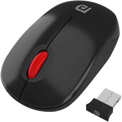 Portronics Toad 12 POR-1266 Wireless 2.4G Optical Mouse with Ergonomic Design, USB Receiver for Notebook, Laptop, Computer, MacBook, Windows, MacOS, (Jet Black)