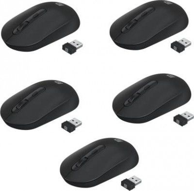 Portronics Toad 13 COMBO POR 10004 / 5 Units Pack Wireless Optical Mouse  (2.4GHz Wireless, Black)