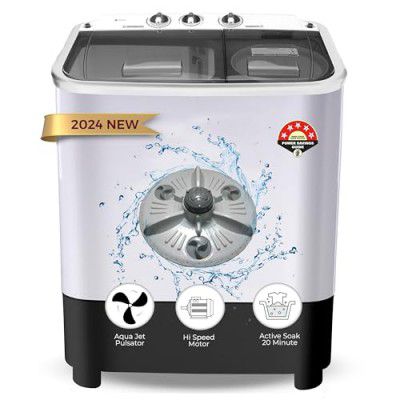 Power Guard 6.5 kg 5 Star Semi-Automatic Washing Machine (PG65WM-Bk-OP)