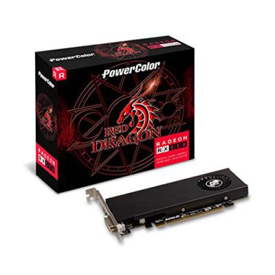 Powercolor AMD Radeon Rx 550 Red Dragon Low Profile Single Fan 4Gb Gddr5 Pcie 3.0 Graphics Card,agp