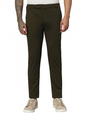 PPTOSS Men's Lycra Blend Regular Fit Causal Trouser Pants