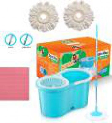 Pranays Kleanup Sponge Wipe, Spin Mop Bucket, Pocha, Magic Mop 2Refill for Wet-Dry Floor Cleaning Sponge Wipe