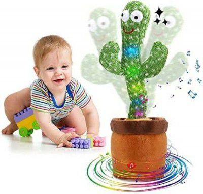 PRAYOMA ENTERPRISE Dancing cactus Toy Talking Repeat Bluetech Singing Toy 120 Songs  (Green)