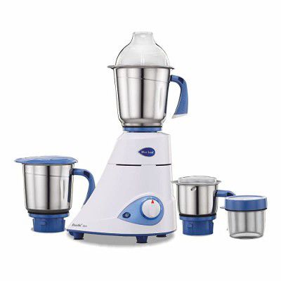 Preethi Blue Leaf Silver 600-Watt Mixer Grinder