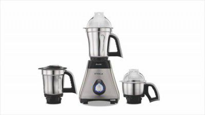 Preethi MG-212 750 W Mixer Grinder (3 Jars, Steel/Black)