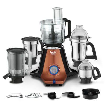 Preethi Zodiac Stardust Mixer Grinder, 5 Jars 750 Watt Mixie (MG-265)