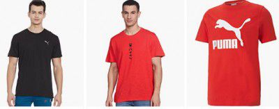 Premium Brands Mens Sports T-Shirts Minimum 70% Off