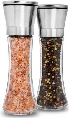 Premium Stainless Steel Salt and Pepper Grinder Set of 2