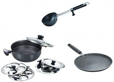 Prestige Aluminium Multi-Kadhai  Prestige Aluminium Hard Anodised Tadka Pan