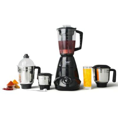 Prestige Iris Plus 750 W Mixer Grinder 4 Jars (3 Stainless Steel Jars+ 1 Juicer Jar) 4 Super Efficient Stainless Blades 2 Years Warranty Black, 750 watts