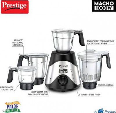 Prestige MACHO 1000W MACHO MIXER GRINDER 1000 Juicer Mixer Grinder 